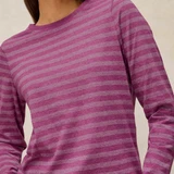 Clara Stripe Sparkle Tee - Pink Multi