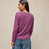 Clara Stripe Sparkle Tee - Pink Multi