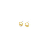 Gold Small Claddagh Stud Earrings