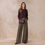Fernanda Woven Crossbody - Burgundy