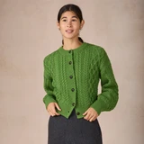 Clover Merino Cropped Aran Cardigan 