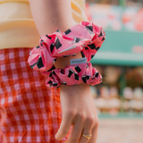Pink 'Pints' Satin Scrunchie