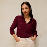 Libby Organic Cotton Shirt - Dark Plum