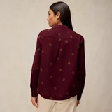 Libby Organic Cotton Shirt - Dark Plum