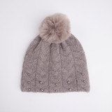 Gabrielle Pearl Knit Hat & Scarf Gift Set – Mink