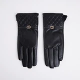 Gemma Leather Look Gloves With Gift Box – Black