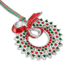 Christmas Wreath with Bow Tree Decoration