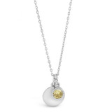 Absolute Sterling Silver Birthstone Disc Pendant_10011