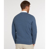 Barbour Men's Pima Cotton V-Neck Sweater Dark Chambray_10004