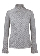IrelandsEye Light Grey Trellis Aran Sweater_10002