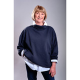 Jill & Gill High Neck Botanical Sweater Grey_10003