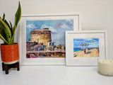 Ruth Moloney "Chinwag Martello Tower Seapoint" Framed Print