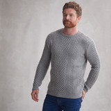 Thomas Honeycomb Crew Neck Aran Sweater_10003