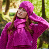 Karen Horseshoe Cable Aran Beanie Hat