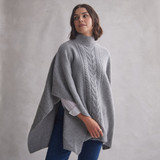 Sheila Horseshoe Cable Aran Poncho_10012