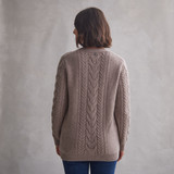 Valerie Horseshoe Cable Button Aran Cardigan_10006