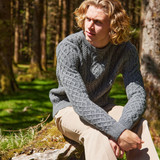 Martin Interlinking Cable Crew Neck Aran Sweater