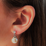 Absolute Crystal Pearl Drop Earrings _10001