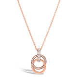 Absolute Rose Gold Crystal Circle Pendant_10002
