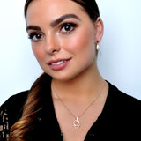 Absolute Rose Gold Crystal Circle Pendant_10003