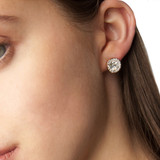 Absolute Round Silver Stud Crystal Earrings_10001