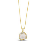 Absolute Pearl Crystal Cluster Gold Pendant_10002