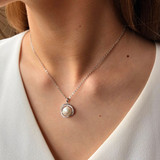Absolute Pearl Crystal Cluster Silver Pendant_10001