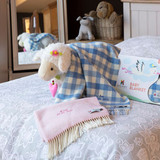 John Hanly Wool Cashmere Pink Baby Blanket _10002