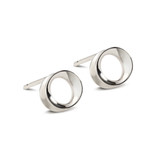 Maureen Lynch Wave Silver Stud Earrings_10001