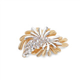 Newbridge Two Tone Brooch With Crystal Honey Stones_10001