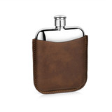 Newbridge Hip Flask with Leather Sleeve_10001 Newbridge Hip Flask with Leather Sleeve_10001
