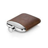 Newbridge Hip Flask with Leather Sleeve_10002 Newbridge Hip Flask with Leather Sleeve_10002