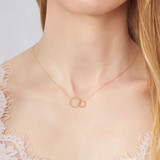 NJO 9K Yellow Gold Roped Interlocking Circle Necklace_10001