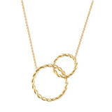 NJO 9K Yellow Gold Roped Interlocking Circle Necklace_10002