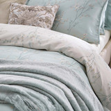 Laura Ashley Pussy Willow Duck Egg King Quilt Set_10002