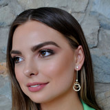 Absolute Long Bar & Circle Earrings Gold_10001 Absolute Long Bar & Circle Earrings Gold_10001