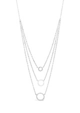 Absolute 3 Chain Open Circle Necklace_10002