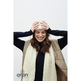 Aran Woollen Mills Cable Hat Cream_10003