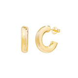 Crystals & Co Medium Chunky Gold Hoop Earrings _10002
