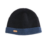 Erin Knitwear Men's Crochet Beanie With Turn Up Blue_10002