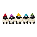 Erin Knitwear Mountain Black Face Stand Sheep Bobble Hat Green _10002