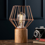 Galway Crystal Wood & Copper Table Lamp (IRL & UK fitting)_10001