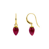 Juvi Relic Droplet Earrings Gold Ruby_10001