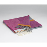 McNutt of Donegal Colour Block Beetroot Smoke Scarf _10001