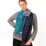 McNutt of Donegal Merino Lambswool Marine Stripe Scarf_10002