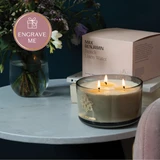 3 Wick Candle & Lid - French Linen Water