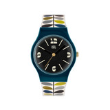 Orla Kiely Bobby Analog Navy Quartz Watch with Plastic Strap_10001