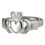 Solvar Puffed Heart Claddagh Ring _10001