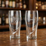 Guinness Embossed 2 Pint Glass Set