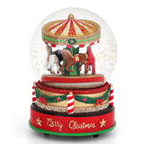 Tipperary Crystal Kilkenny Exclusive Christmas Carousel Snow Globe_10001 Tipperary Crystal Kilkenny Exclusive Christmas Carousel Snow Globe_10001